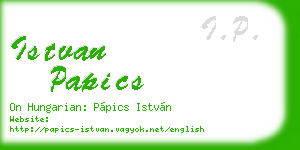 istvan papics business card